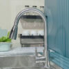 Vòi chén rút dây nóng lạnh inox 304