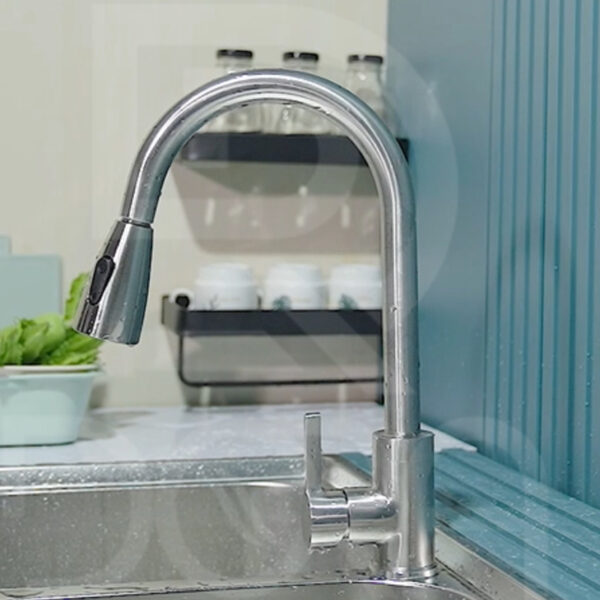Vòi chén rút dây nóng lạnh inox 304