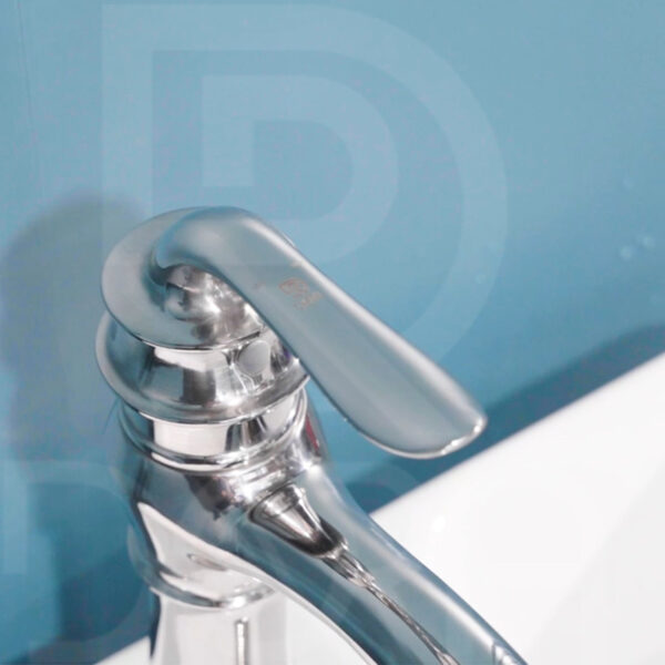 Vòi lavabo cổ điển tay gạt inox 304 đúc