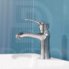 Vòi lavabo tròn hàng inox 304 đúc
