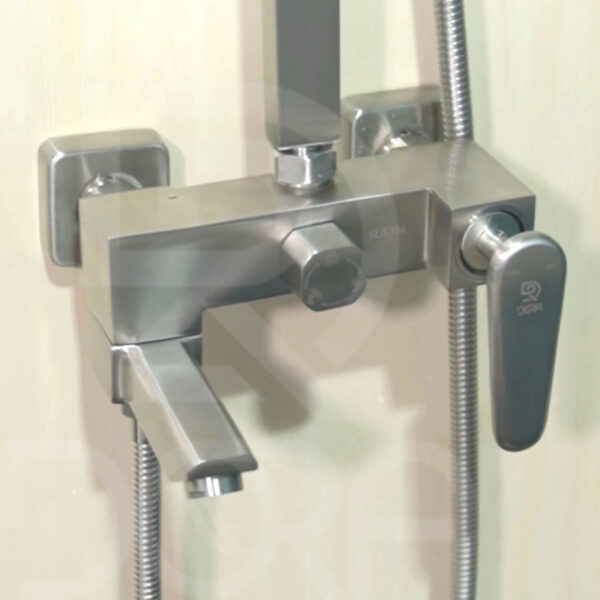 Bộ sen cây vuông chuẩn inox - DR039 mờ
